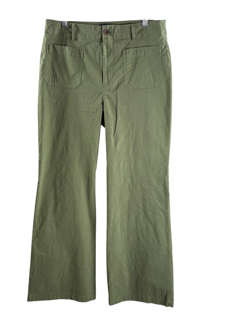 J CREW Olive Green Front Pockets Casual Straight-Leg Pants $128